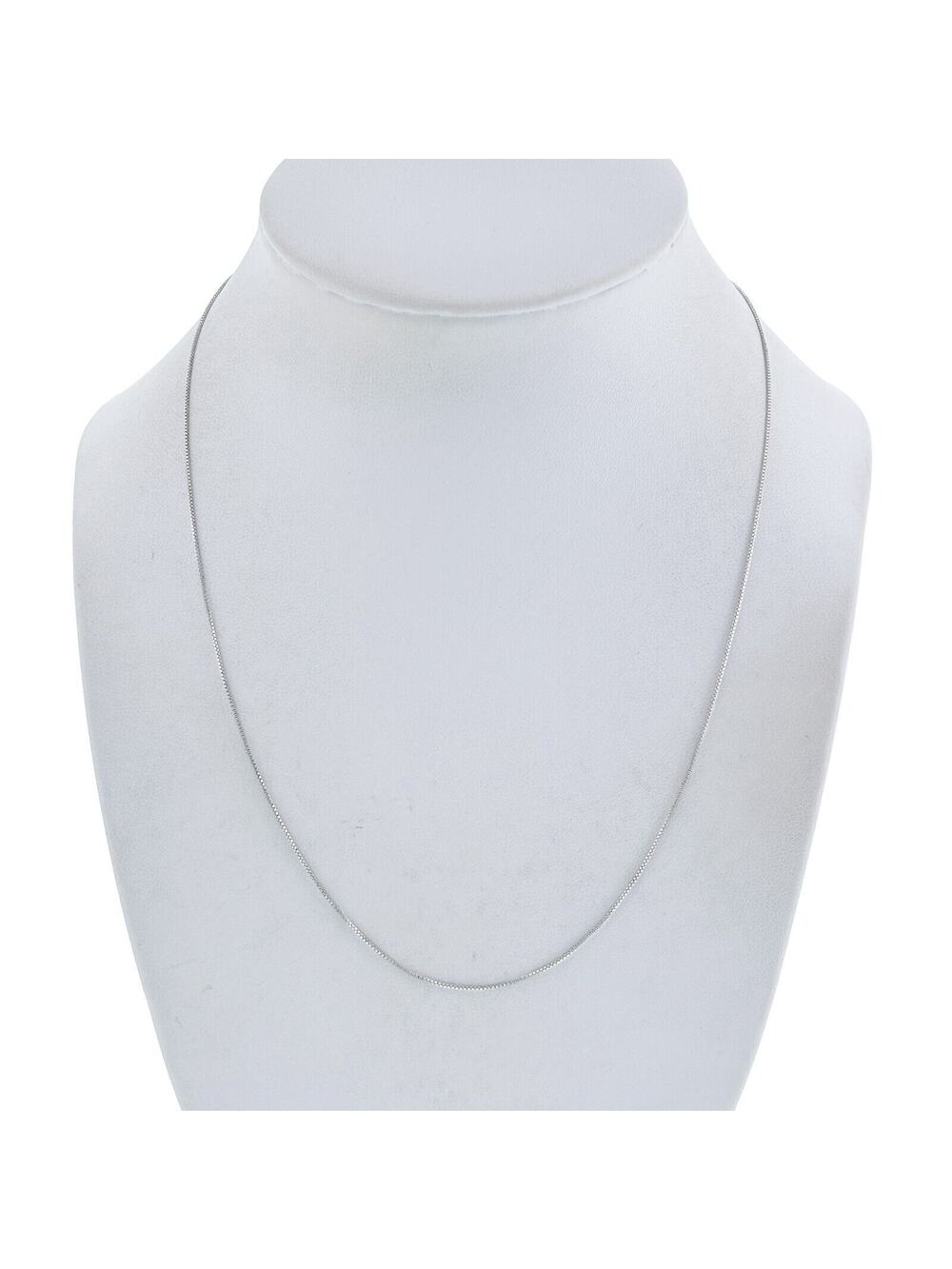 Vintage Italy Sterling Silver 925 Box Chain Necklace 18"